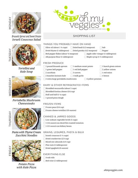 oh my veggies|oh my veggies meal plan.